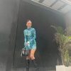 Y2K High Neck Mini Dress with Buttock Print - Alt Punk Style