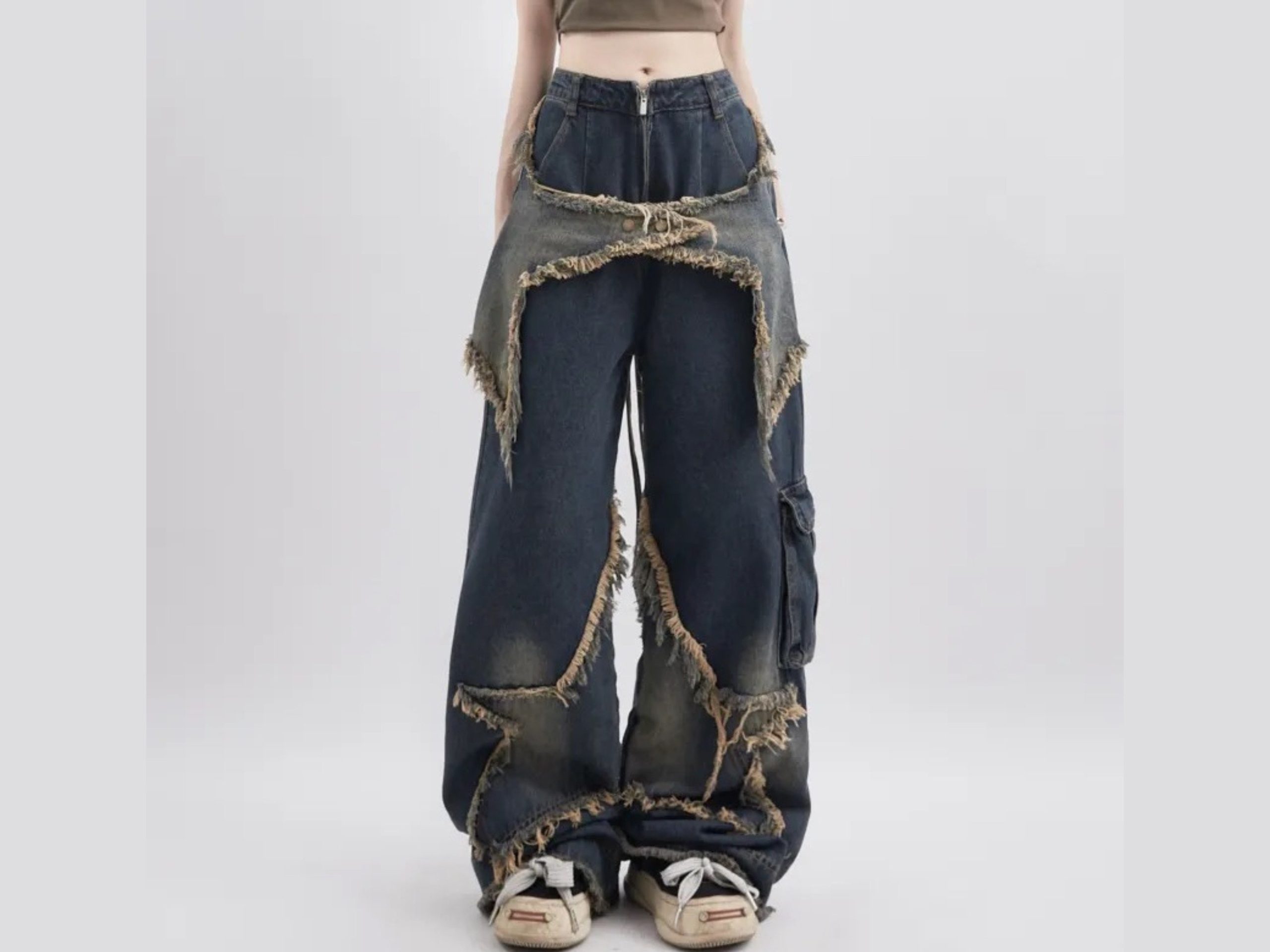Y2K High Waist Loose Straight Jeans Vintage Baggy Trousers