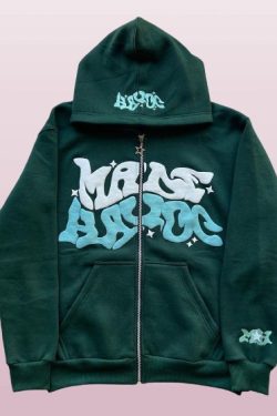 Y2K Hip Hop Zip Up Hoodie - Harajuku Unisex Streetwear Sweatshirt