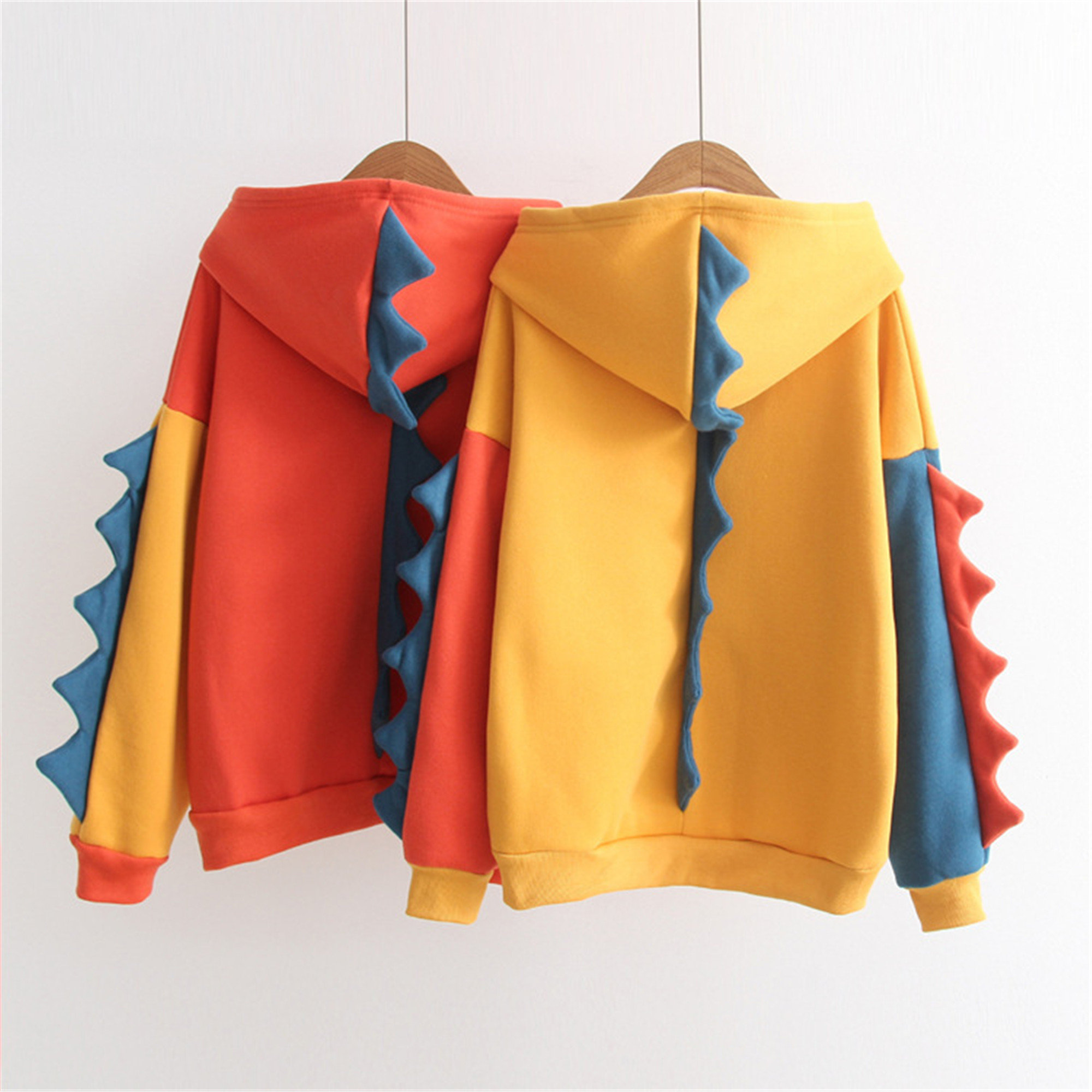 Y2K Kawaii Dinosaur Spine Hoodie - Cute Adult Sweatshirt