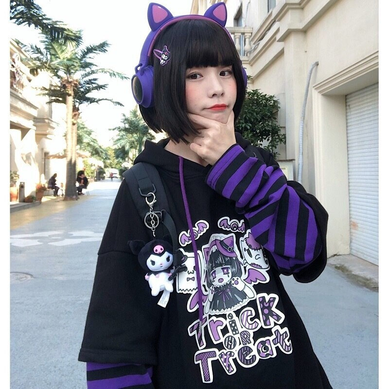 Y2K Kawaii Gothic Anime Punk Grunge Sweatshirt