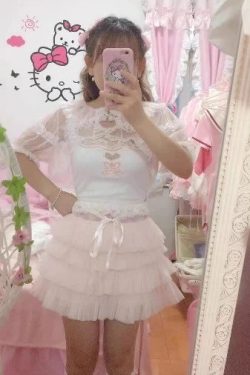 Y2K Kawaii Lolita Style Crop Top Fashion Trend
