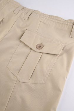 Y2K Khaki Cargo Sweatpants Low Rise Wide Leg Pants for Women