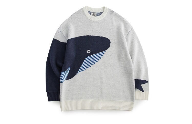 Y2K Knitted Whale Sweater - Aesthetic Korean Style