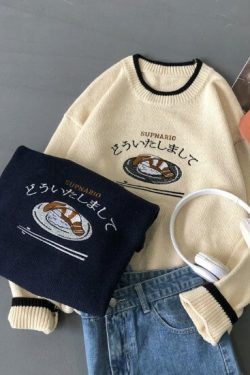 Y2K Knitwear Sweater - Harajuku Pullover, Vintage Hip Hop Style