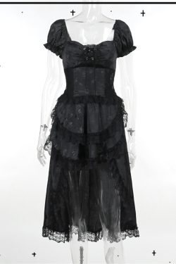 Y2K Lace Ruffled Skirt - High Waist, Elegant Court Style