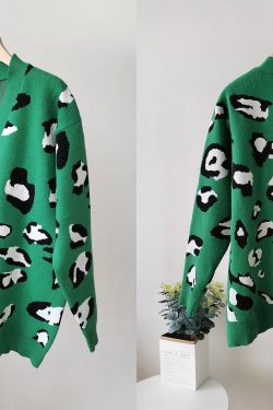 Y2K Leopard Print Cardigan | Trendy Fashion for Women