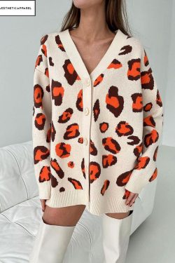 Y2K Leopard Print Cardigan | Trendy Fashion for Women