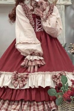 Y2K Little Red Riding Hood Lolita Fashion Dress