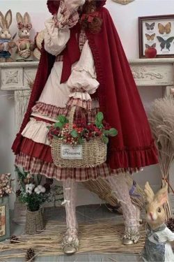 Y2K Little Red Riding Hood Lolita Fashion Dress