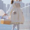 Y2K Lolita Dress - Sweet Brown Bear JSK for Women
