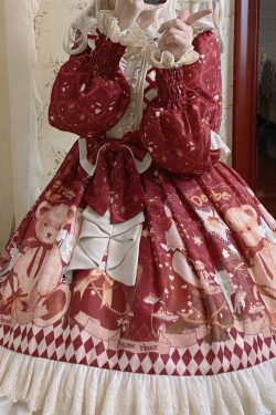 Y2K Lolita Dress with Cloak - Autumn Winter Gift for Daughter