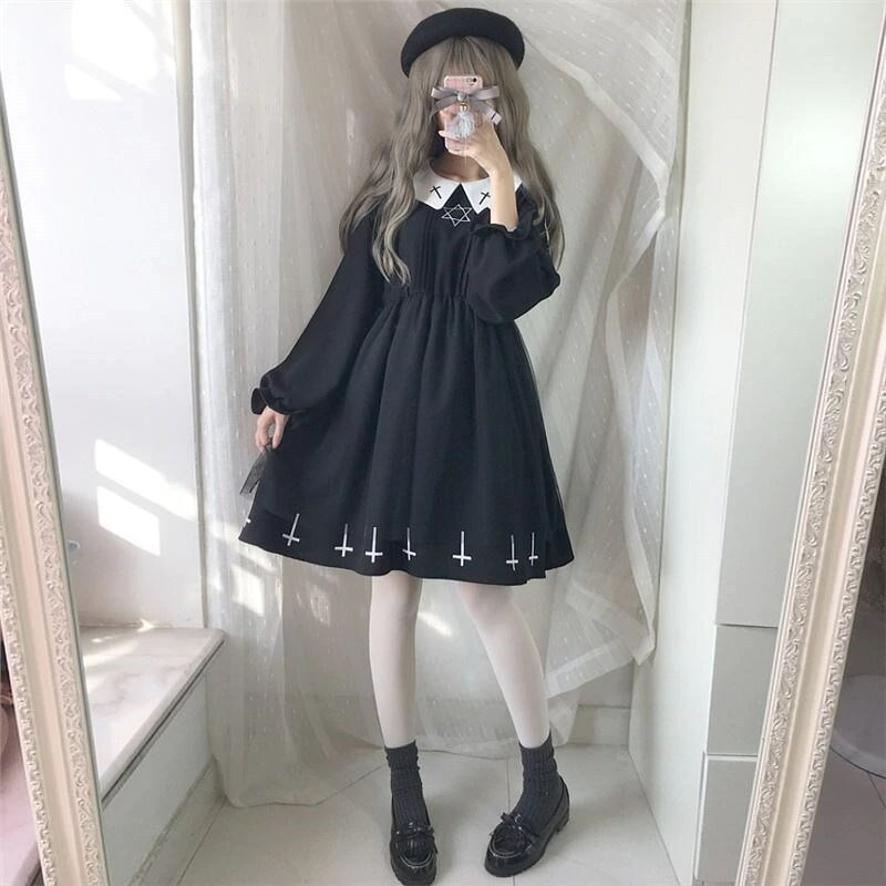 Y2K Lolita Harajuku Gothic Tulle Dress Women's Streetwear