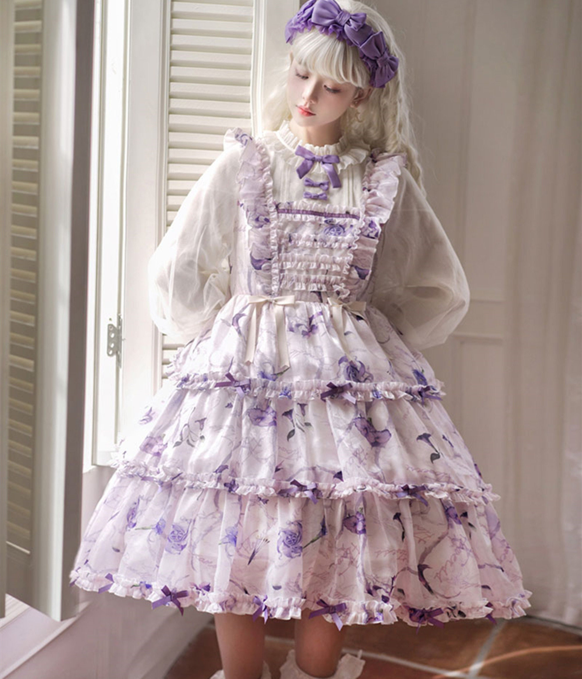 Y2K Lolita Puff Sleeve Vintage Princess Dress Costume