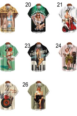 Y2K Men's 3D Print Hip Hop Beach Shirt - Summer Top