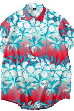Y2K Men's 3D Printed Hawaii Summer Shirt OverSize