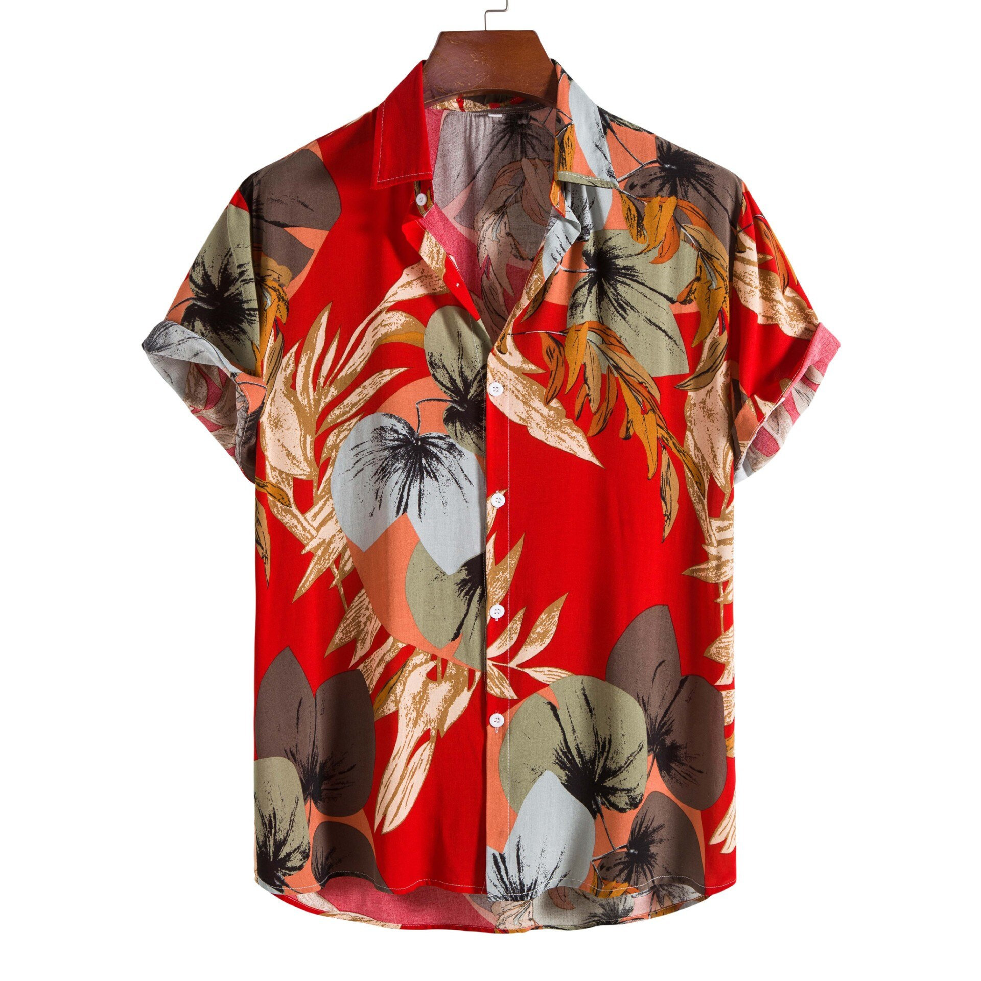 Y2K Men's Slim Fit Hawaiian Shirt - Short Sleeve Beach Vacation