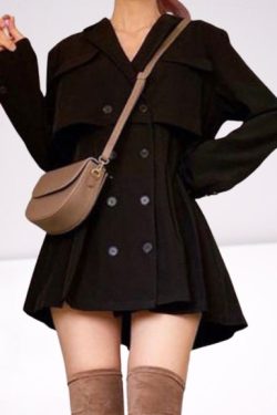 Y2K Mini Blazer Dress - Elegant Office Winter Fashion