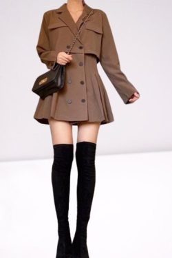 Y2K Mini Blazer Dress - Elegant Office Winter Fashion