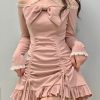 Y2K Off-Shoulder Lace Lolita Mini Dress, Japanese Style