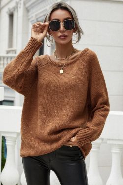 Y2K Off Shoulder Knit Sweater - Cozy Winter Cardigan