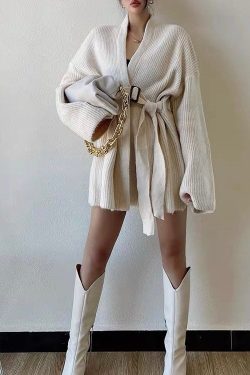 Y2K OverSized Sweater Cardigan - Women's Fashion