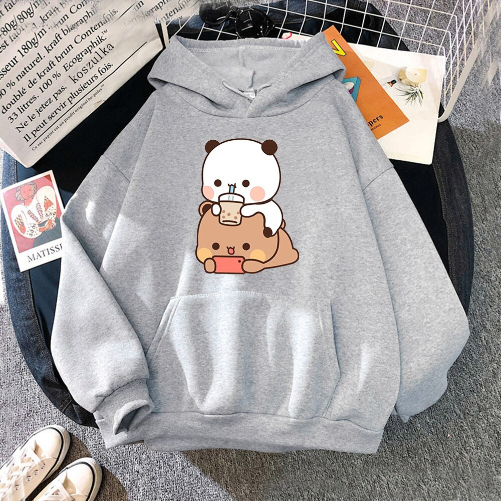 Y2K Panda Bear Hoodie - Unisex Anime Sweatshirt