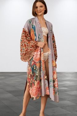 Y2K Peacock Kimono Cardigan - Trendy Fashion for Y2K Clothing