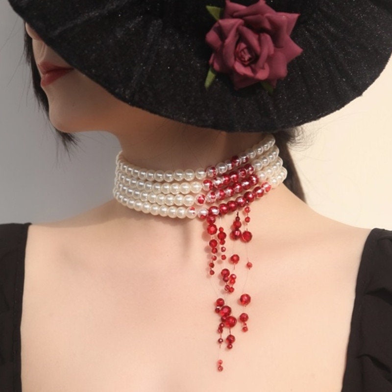 Y2K Pearl Choker Necklace - Trendy Fashion Accessory