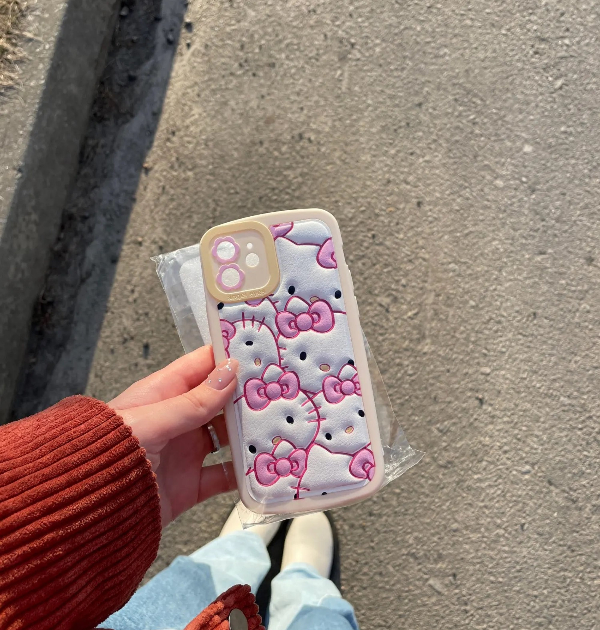 Y2K Pink Anime Kitty Cat Phone Case - Korean Sanrio Kuromi
