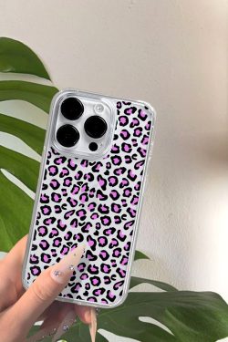 Y2K Pink Leopard Print iPhone 14 Pro Max Aesthetic Case