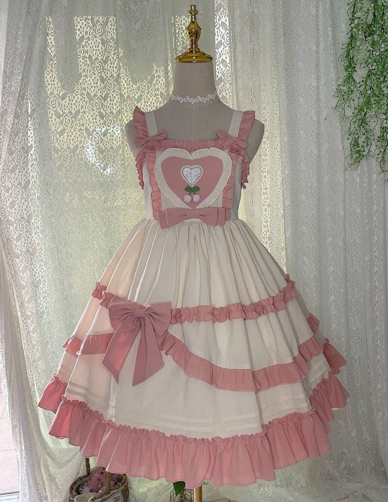 Y2K Pink Lolita Dress - Kawaii Cosplay Fairy Fashion for Women