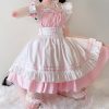 Y2K Pink Maid Dress - Trendy Vintage Style for Fashionable Women