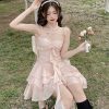 Y2K Pink Mini Strap Dress - Harajuku Style Summer Dress