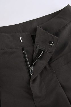 Y2K Pleated Wide Leg Pants - Streetwear - Casual - Korean Fashion