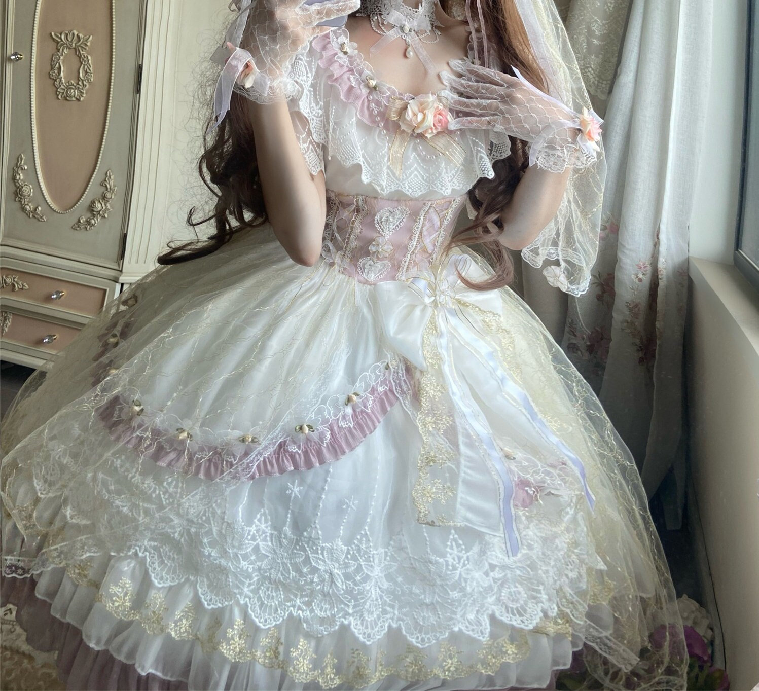 Y2K Princess Lolita Bridal Dress | Kawaii Wedding Fashion