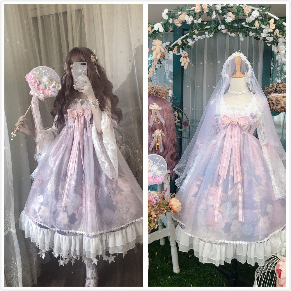Y2K Princess Long-Sleeve Party Dress - Lace & Costume
