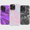 Y2K Purple Peachy Swirl iPhone Case Aesthetic Design
