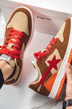 Y2K Red Star Platform Sneakers – Trendy & Comfortable