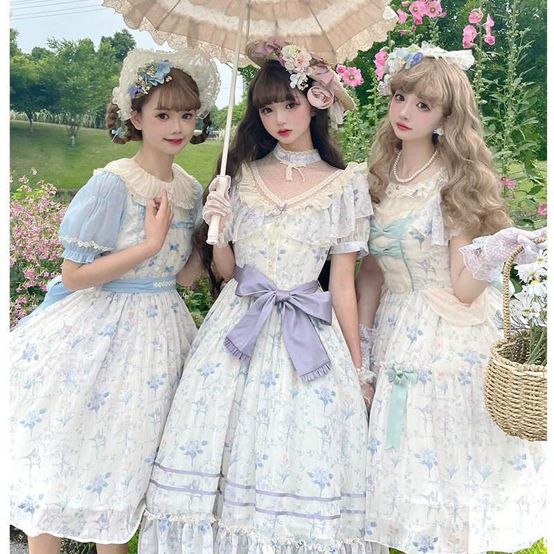Y2K Retro Elegant Court Wind Lolita Bellyta Bow Girl Dress