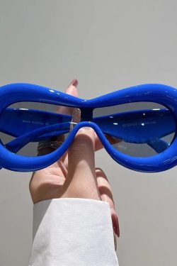 Y2K Retro Oval Sunglasses for Vintage Fashion Look