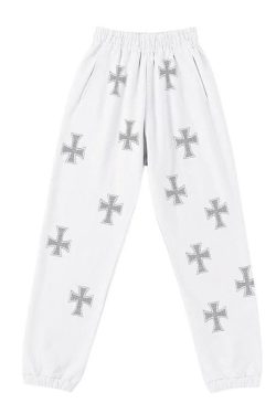 Y2K Rhinestone Hoodie & Sweatpant Set - Harajuku E-Girl Streetwear