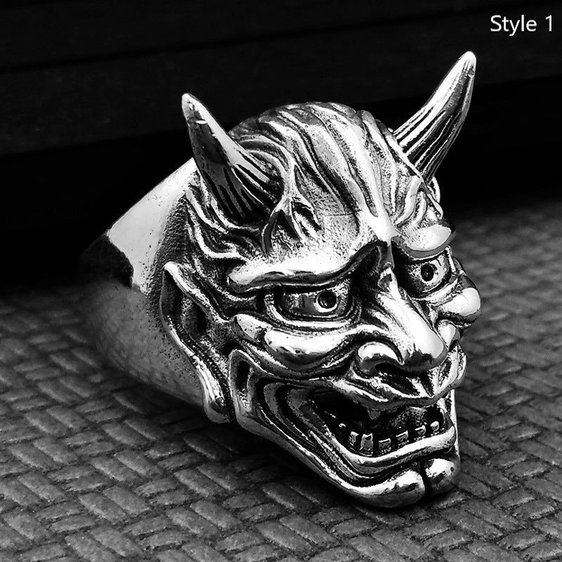 Y2K Satanic Hannya Demonic Fashion Metal Ring