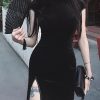 Y2K Sexy Black Cheongsam Mini Lolita Streetwear Dress