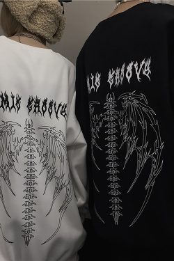 Y2K Skull Wing Hoodie - Dark Gothic Harajuku Streetwear