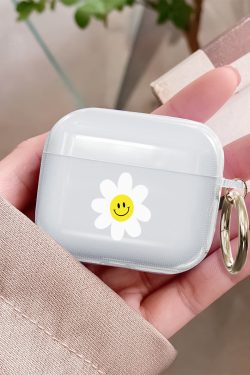 Y2K Smiley Flower AirPods Pro Case - Kawaii Daisy Design