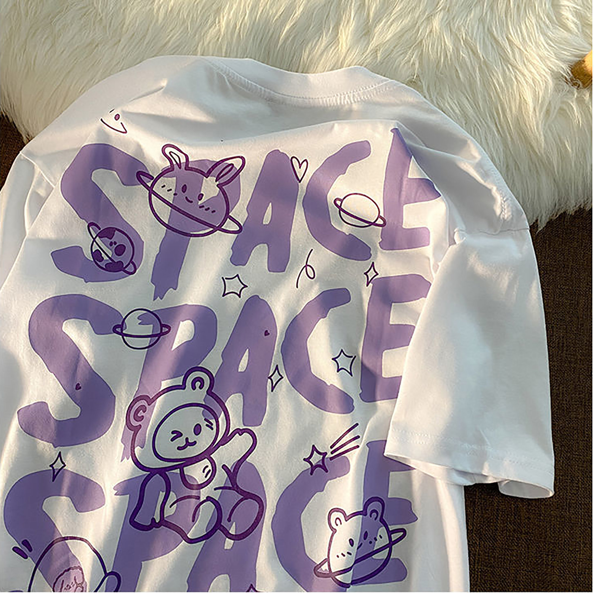 Y2K Space Bear T-shirt - Unisex Streetwear Tee