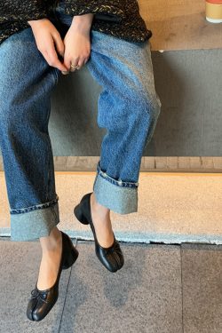 Y2K Split Toe Tabi Sandals Women's Slippers 3.5cm Heels
