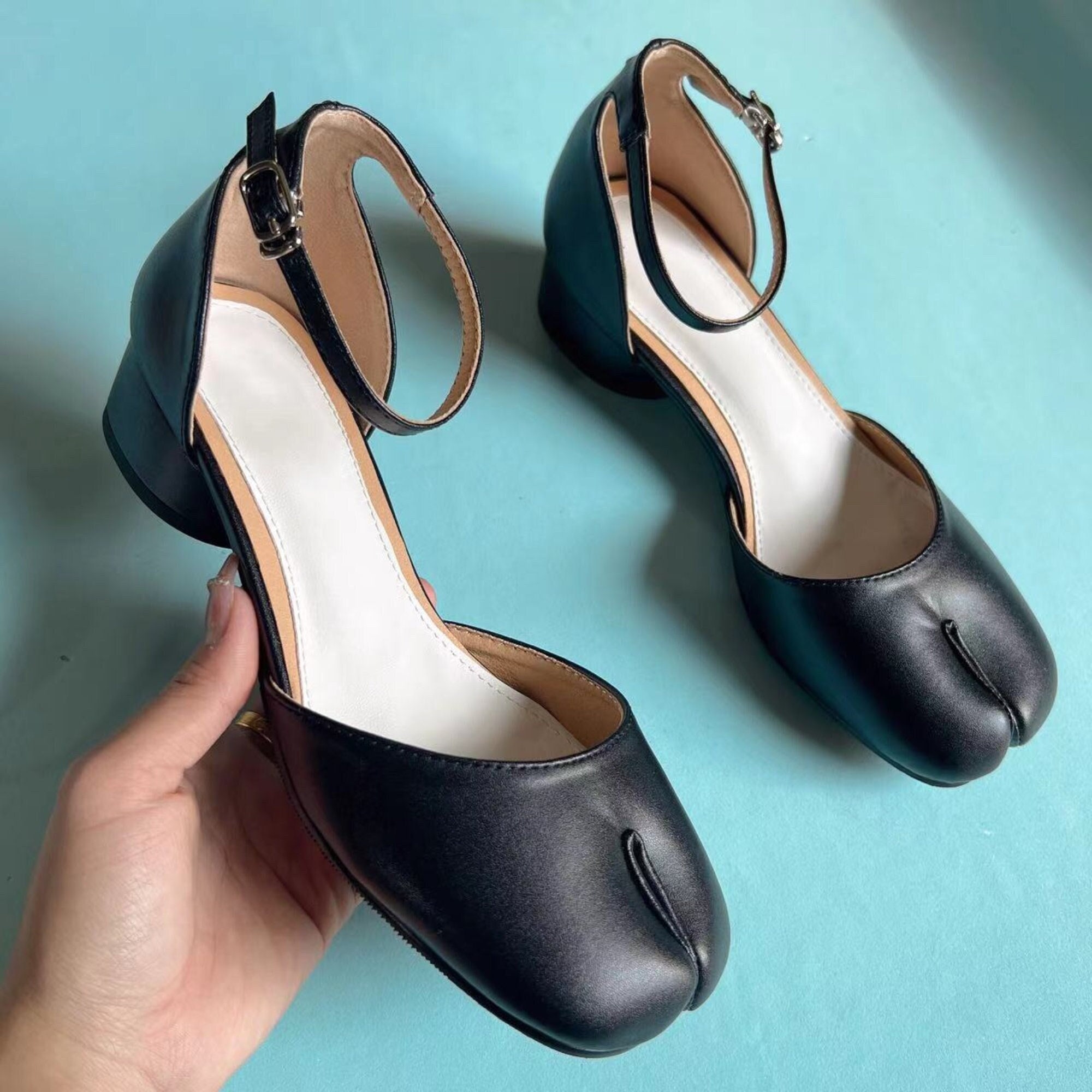 Y2K Split Toe Tabi Shoes - Japanese-inspired Mary Jane Heels