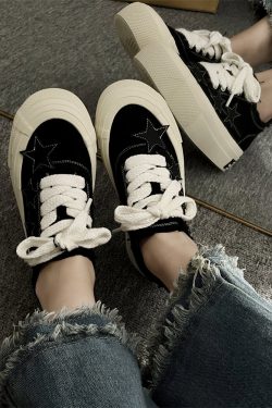 Y2K Star Platform Shoes - Harajuku Womens Kawaii Sneakers